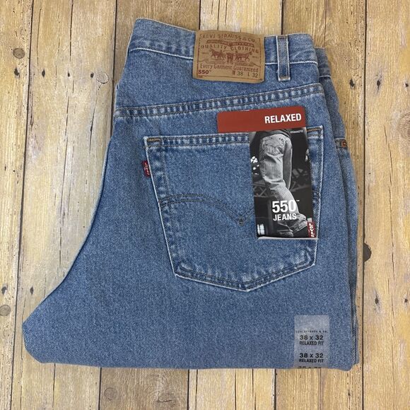Vintage Levis 550 Relaxed Fit Jeans Made In USA 38X32 (38X32) NEW NWT Deadstock - Picture 1 of 13